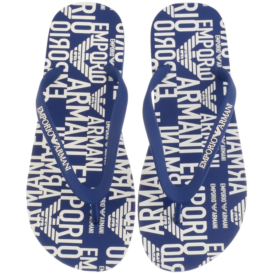 Alternative Image for ProductEmporio Armani Logo Flip Flops Blue1